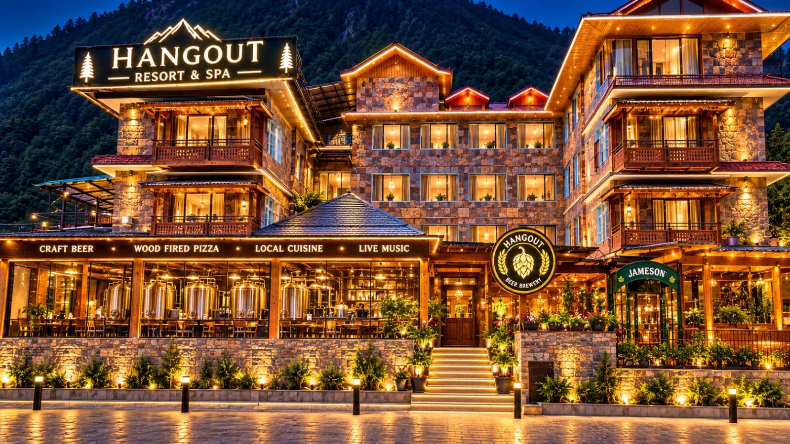 Hangout Resort & Spa By Panjtara Microbrewery & Restaurant - Tap to explore photos