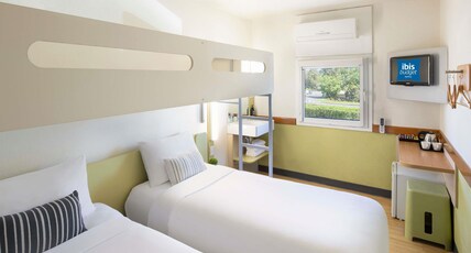 Ibis Budget Newcastle Room Type - Standard Room with 2 single beds and 1 Single Overhead Bunk Bed