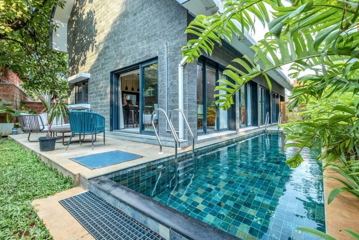 Hireavilla | Zaia - 3BHK with Private Pool in North Goa - Tap to explore photos