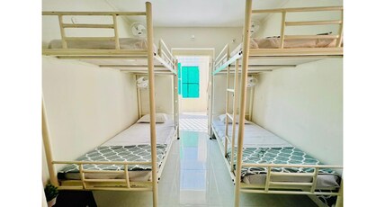Hostel ivory Room Type - Mixed Dorm | 8-Bed Premium AC Dorm with Balcony| Shared Attached Bathroom