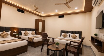 B.K. PALACE Room Type - Triple double Bed Room