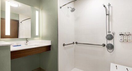 Holiday Inn Express & Suites WAYCROSS Room Type - 2 Queen Communication Mobility Accessible Rollin Shower Holiday Inn Express & Suites WAYCROSS Room Type - 2 Queen Communication Mobility Accessible Rollin Shower