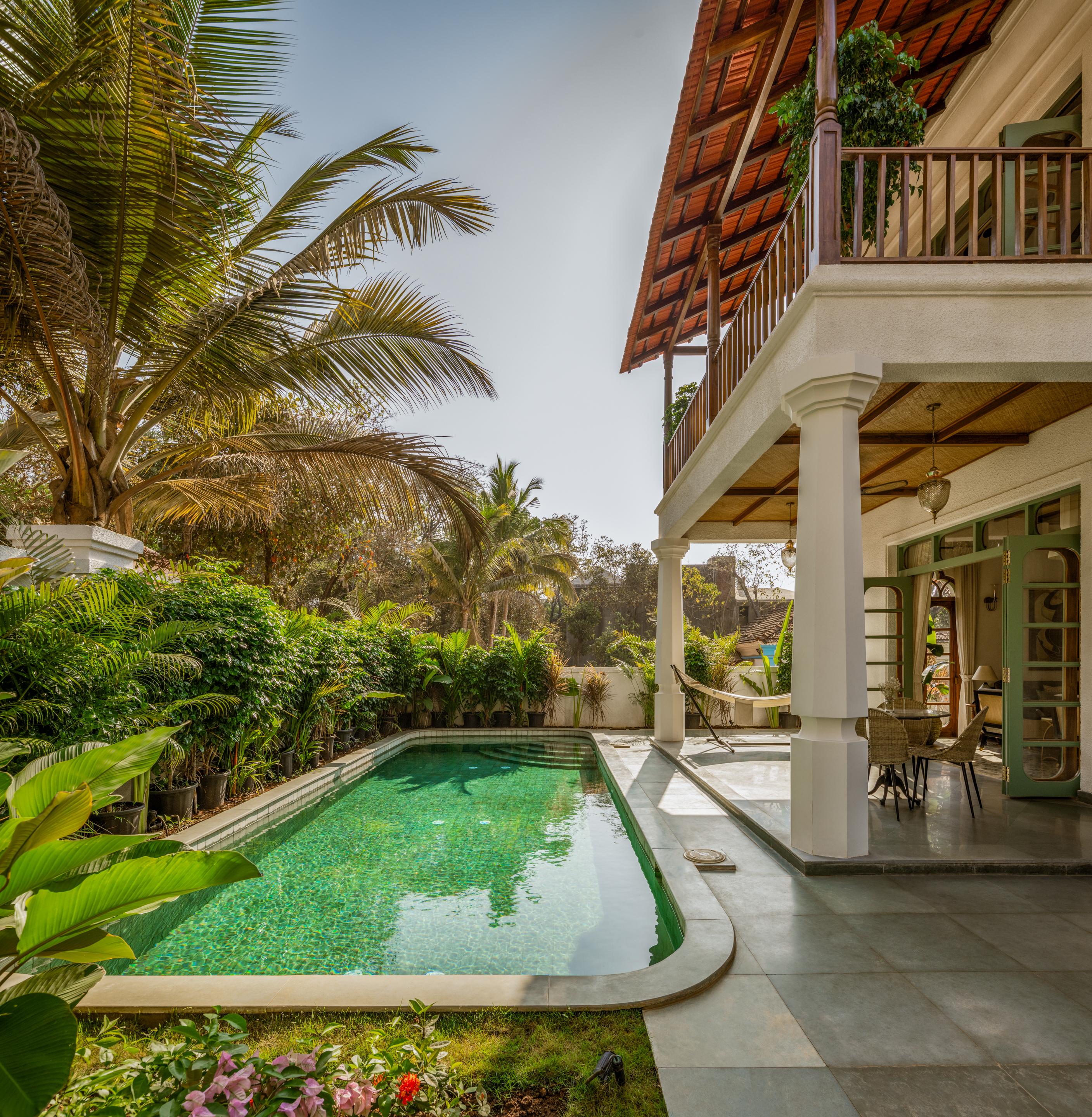 Villa Fado by Blue Kite-4BHK Villa with Pvt Pool, Patio, Balcony & Caretaker,12 mins to Anjuna Beach - Tap to explore photos