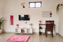 Chic pink 2 5 BHK with balcony 2 3 km RockBeach - Ruby
