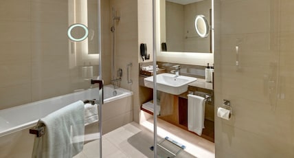 Crowne Plaza Muscat OCEC Room Type - 1 Bedroom Suite Garden View Lounge Access Crowne Plaza Muscat OCEC Room Type - 1 Bedroom Suite Garden View Lounge Access