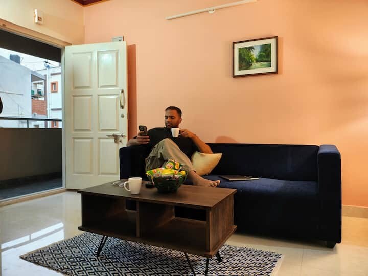 Mellow Homes | Entire 1BHK Apartment At Whitefield With Workdesk - Tap to explore photos