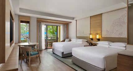 Phuket Marriott Resort & Spa, Merlin Beach Room Type - Larger Guest room, 2 Double, Pool view, Terrace