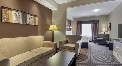 Best Western Cold Lake Inn Room Type - Suite-1 King Bed, Non-Smoking, Separate Building, Exterior Corridor, Sofabed, Microwave And Refriger Best Western Cold Lake Inn Room Type - Suite-1 King Bed, Non-Smoking, Separate Building, Exterior Corridor, Sofabed, Microwave And Refriger