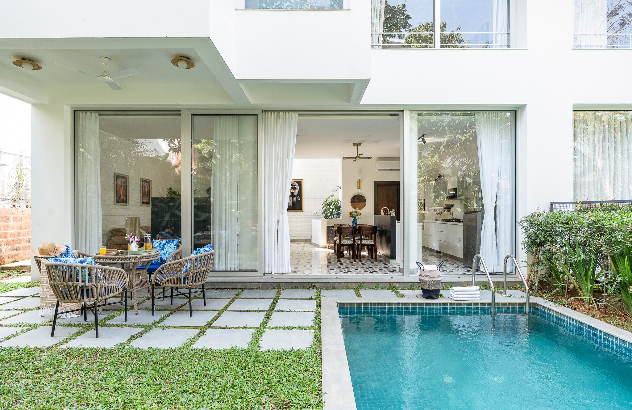 La Agueda by The Blue Kite - 2BHK Garden & Private Pool Villa near Coco Beach (16) - Tap to explore photos
