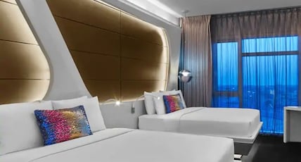 V Hotel Dubai, Curio Collection by Hilton Room Type - TWO QUEEN BEDS DELUXE ROOM WITH CANAL VIEW V Hotel Dubai, Curio Collection by Hilton Room Type - TWO QUEEN BEDS DELUXE ROOM WITH CANAL VIEW