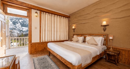 Beholden Stay & Cafe-Mountain View Boutique Stay in Old Manali Room Type - Premium Mountain View Balcony Room Beholden Stay & Cafe-Mountain View Boutique Stay in Old Manali Room Type - Premium Mountain View Balcony Room