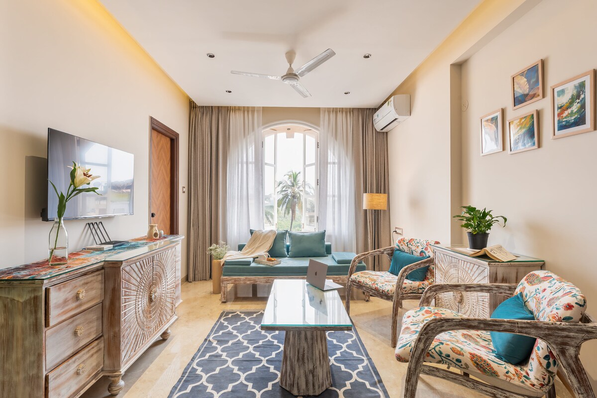 Plush 1 BHK 5 mins to Candolim beach by Limestays - Tap to explore photos