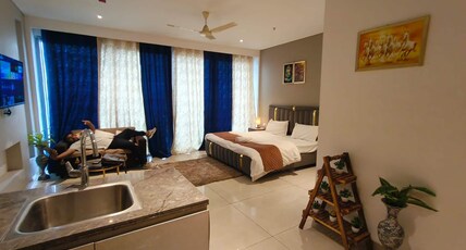 Muse Terra by MT Stays Modern Luxury 1BHK Room Type - Bedroom