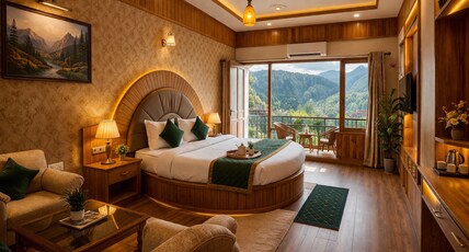 Manali Valley Resorts Room Type - Honeymoon Suite With Balcony (AC hot and cold)