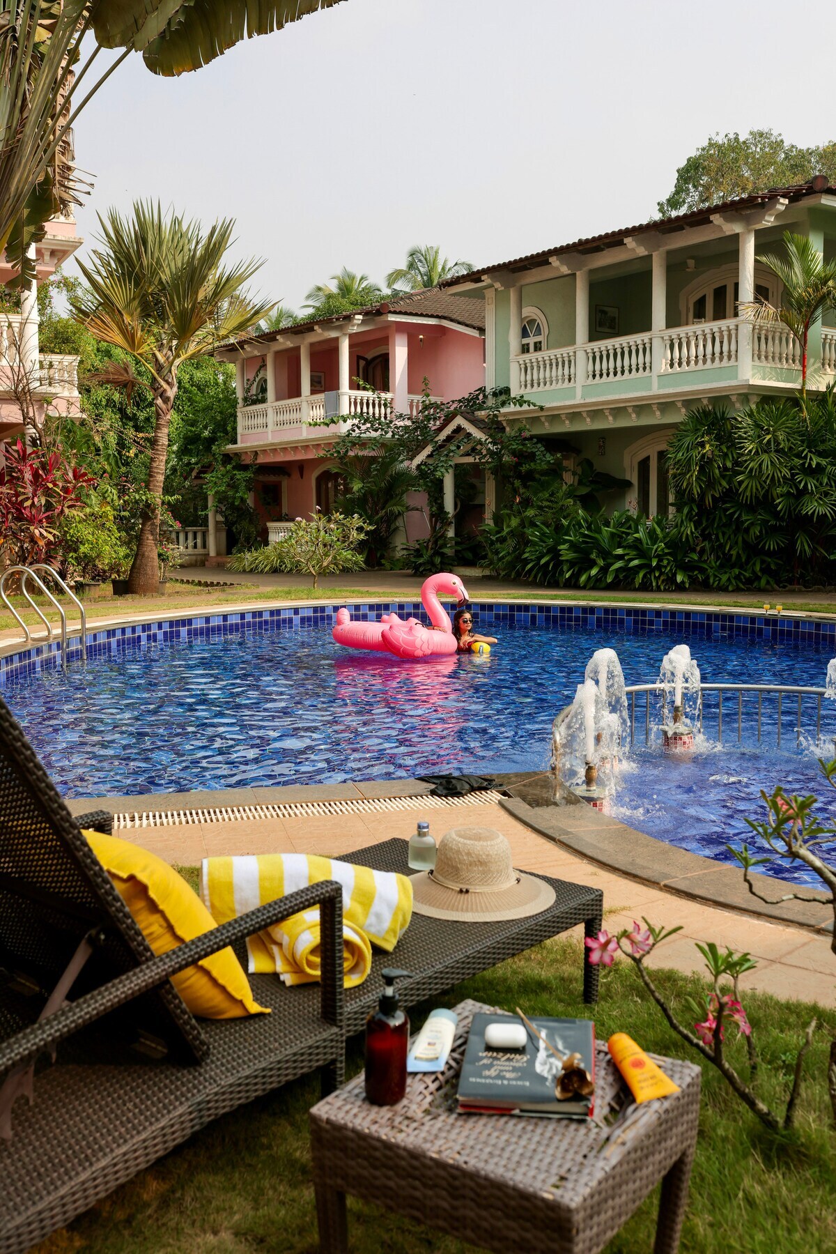 Stylish 2bhk w/ pool, Kitchen | 8 mins from beach by Savera Stays - Tap to explore photos