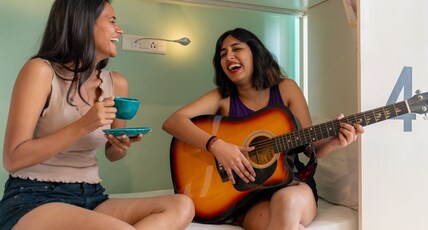 Moustache Rishikesh Luxuria | Hostel & Rooftop Bar Room Type - AC 8 Bed Female Ensuite