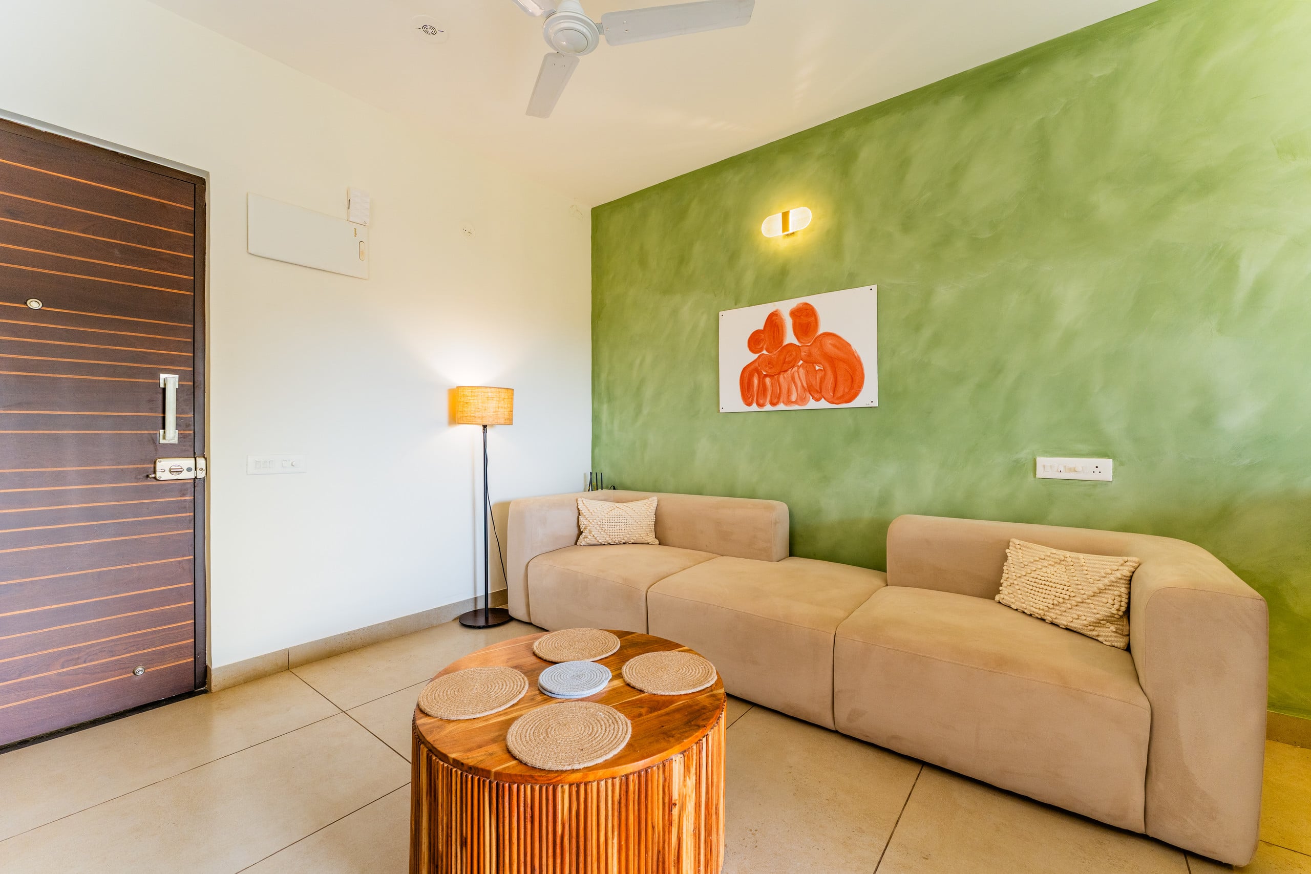 Sereno Olive modern 1bhk w pool gym games zone - Tap to explore photos
