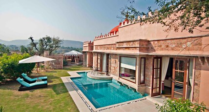 Tree of Life Resort and Spa, Jaipur Room Type - Two Bedroom Luxury Pool Spa Villa with Sunken Bathtub outside