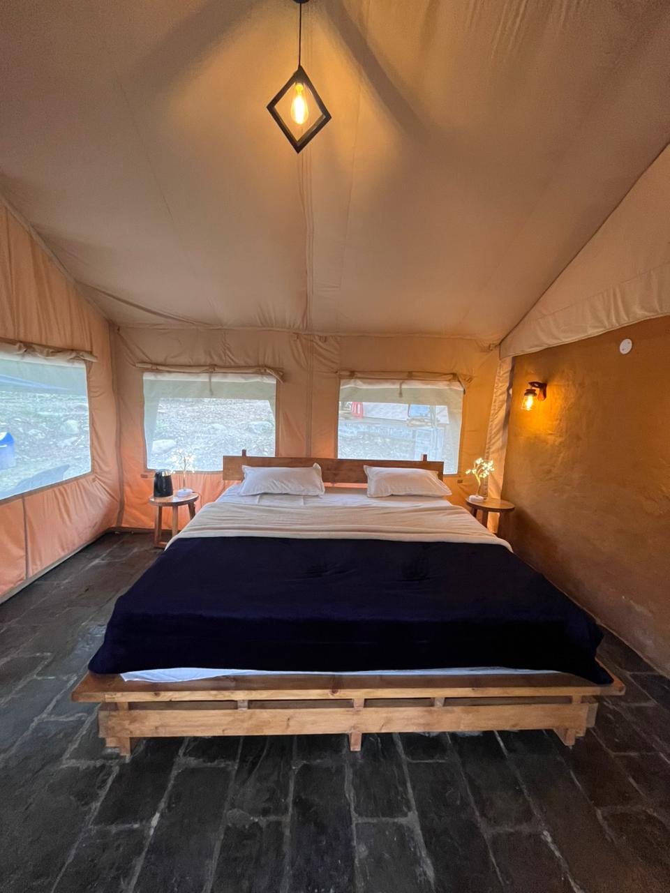 H2H- Riverside 1 Private Tent in Bir by Homeyhuts - Tap to explore photos