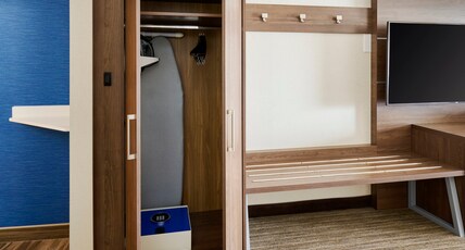 Holiday Inn Express and Suites Brantford Room Type - 1 King Standard Mobility Accessible Transfer Shower Holiday Inn Express and Suites Brantford Room Type - 1 King Standard Mobility Accessible Transfer Shower