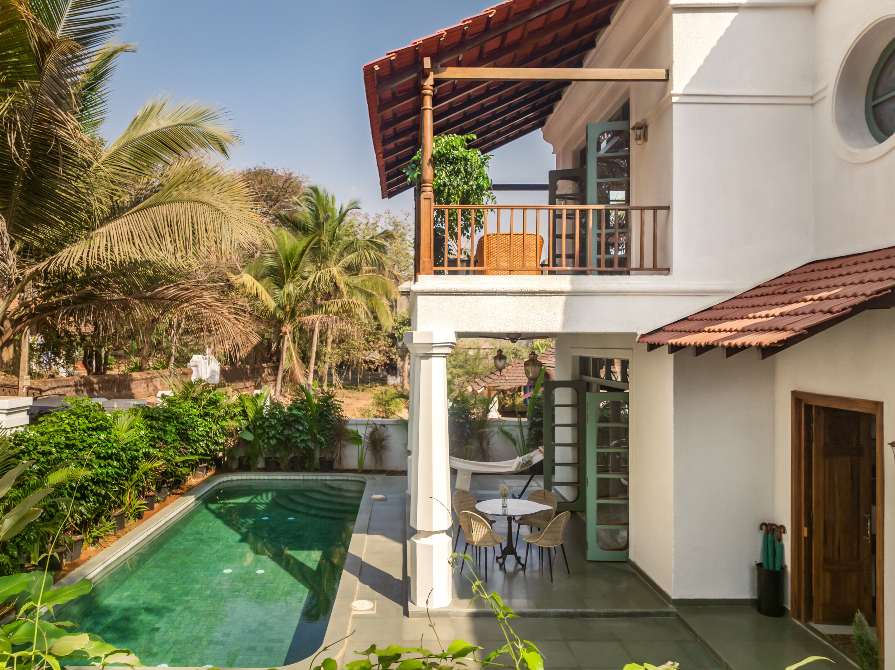 Villa Fado by Blue Kite-4BHK Villa with Pvt Pool, Patio, Balcony & Caretaker,12 mins to Anjuna Beach - Tap to explore photos
