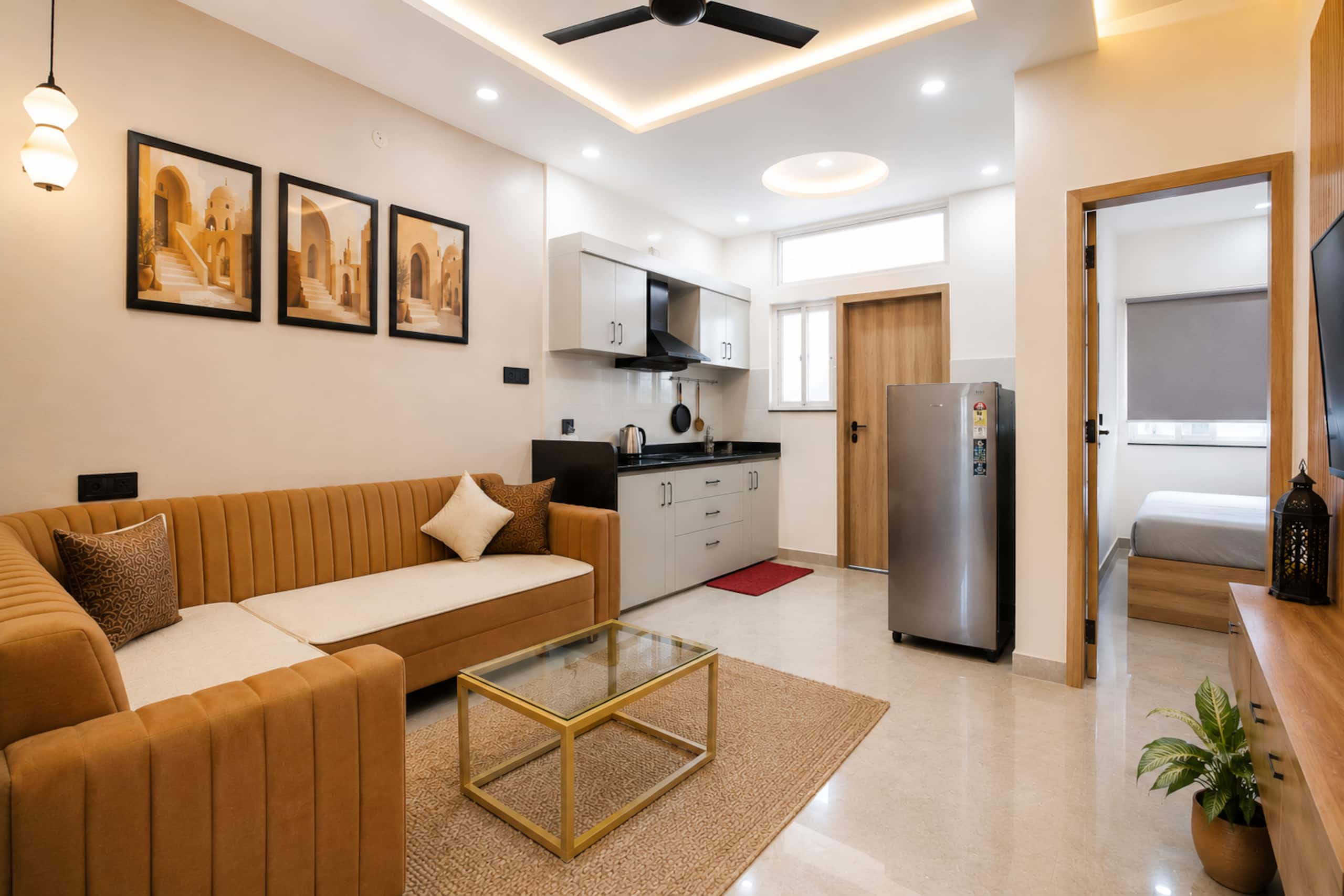 Romantic Boho Retreat | Designer 1BHK | Free WiFi & Parking - Tap to explore photos