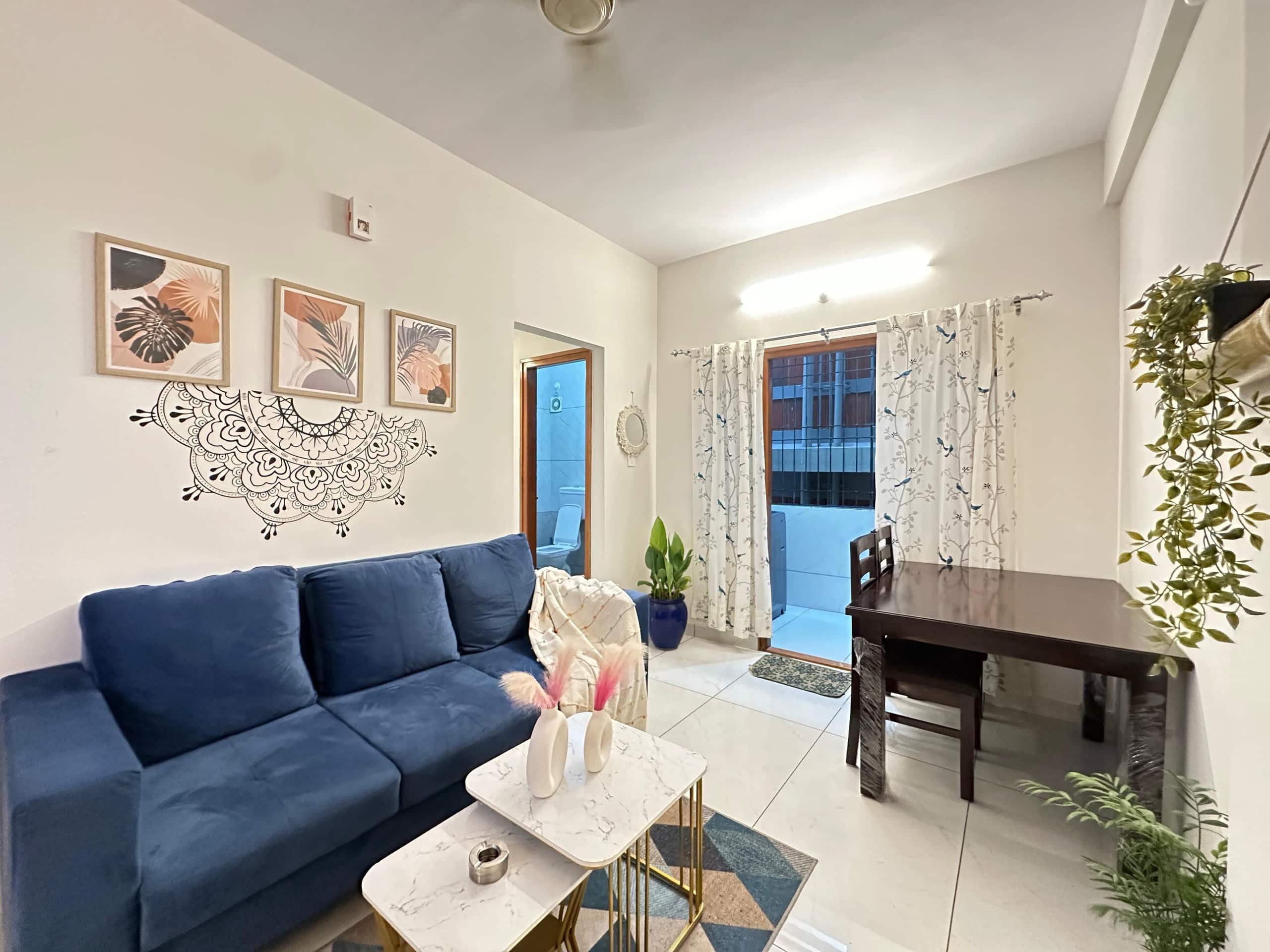 The Cozy Cocoon Private 1 BHK HSR - Tap to explore photos