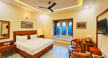 The Neergarh Palace & Resort Kumbhalgarh Room Type - Premium Room | Free Access to Swimming Pool.