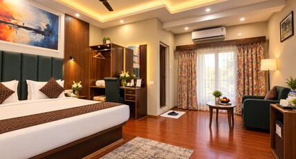 Apple Tree Resort - Gateway to Gulmarg Room Type - Super Deluxe Room AC (Hot+Cold) - Block (A) Garden Side Apple Tree Resort - Gateway to Gulmarg Room Type - Super Deluxe Room AC (Hot+Cold) - Block (A) Garden Side