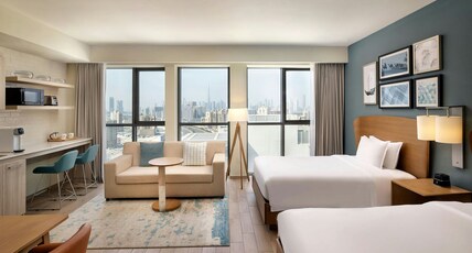 Element by Westin Al Jaddaf, Dubai Room Type - Large Studio Twin, Larger Studio, 2 Double