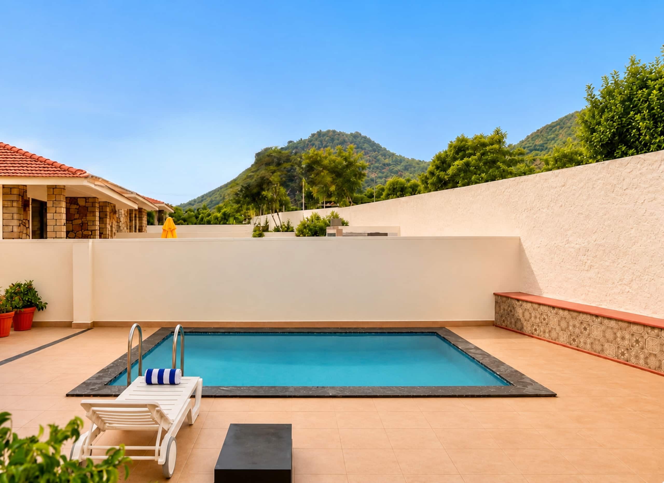 Luxe 3BHK Mountain View Villa Private Pool Gen Set Backup - Tap to explore photos