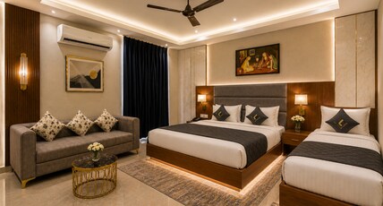 Hotel Le Premier Near Delhi Airport Room Type - Triple Bed Family Room With Free Airport Drop Hotel Le Premier Near Delhi Airport Room Type - Triple Bed Family Room With Free Airport Drop