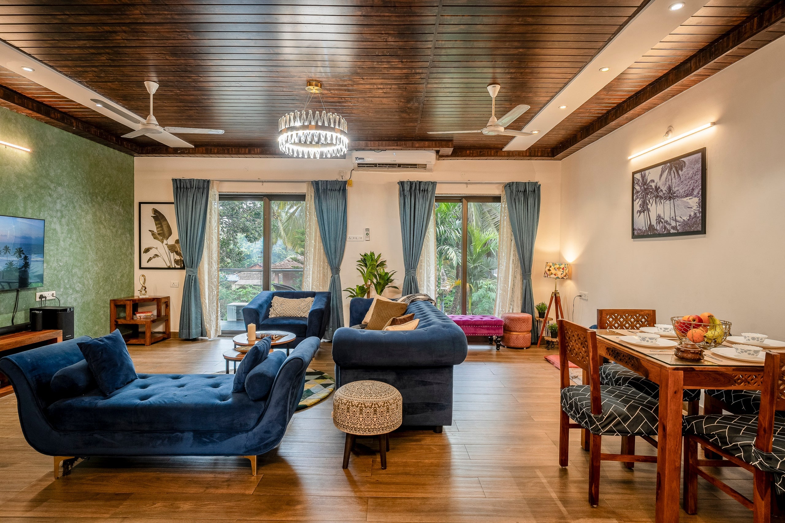 Tropical Designer 2BHK w Pool 10 Min to Candolim - Tap to explore photos