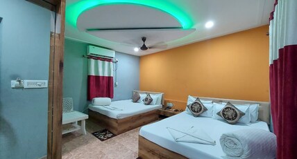 Megha Beach Resort Room Type - Quadruple Room with Garden View