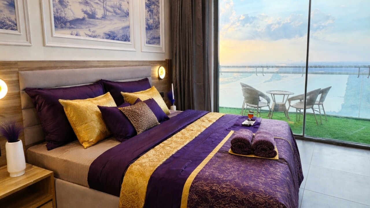 Grande by Zenith Suites | Luxury River View Studio Noida - Tap to explore photos