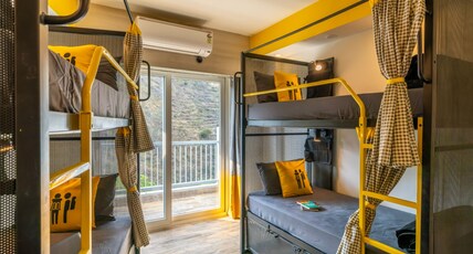 The Hosteller Bam Rishikesh Room Type - Bed in 4 Bed Female Dormitory with Balcony and Valley View