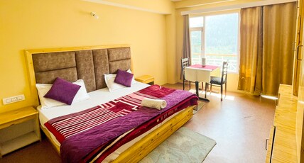 Hotel Nirvana Manali Room Type - Deluxe King Bed Room with Hill View