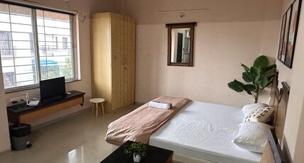 Studio Apartments by Abhibha Stays Room Type - Peach: Standard studio with Balcony