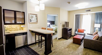 Staybridge Suites Plano - Legacy West Area, an IHG hotel Room Type - 2 Bedroom Suite Communications Mobility Accessible Staybridge Suites Plano - Legacy West Area, an IHG hotel Room Type - 2 Bedroom Suite Communications Mobility Accessible