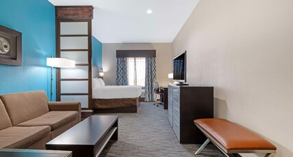 Best Western Plus Pleasanton Hotel Room Type - Suite-1 King Bed, Non-Smoking, 42 Inch Led Television, Microwave And Refrigerator, Sofabed, High Spe Best Western Plus Pleasanton Hotel Room Type - Suite-1 King Bed, Non-Smoking, 42 Inch Led Television, Microwave And Refrigerator, Sofabed, High Spe