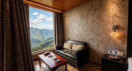 RAJMAAN SINGH ECO RESORTS Room Type - Nishaanta | Black Theme | Balcony | Mountain and valley view RAJMAAN SINGH ECO RESORTS Room Type - Nishaanta | Black Theme | Balcony | Mountain and valley view