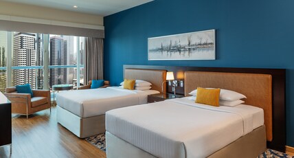 Four Points by Sheraton Sheikh Zayed Road Hotel Room Type - Classic Room, Guest room, 2 Queen, Balcony