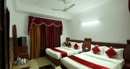 Hotel Katra Residency Room Type - Family Room Four Bedded A/C Free Wifi Speed upto 20mbps , 1 mineral water bottle free.