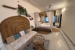 Ganga and Forest View Bohemian room