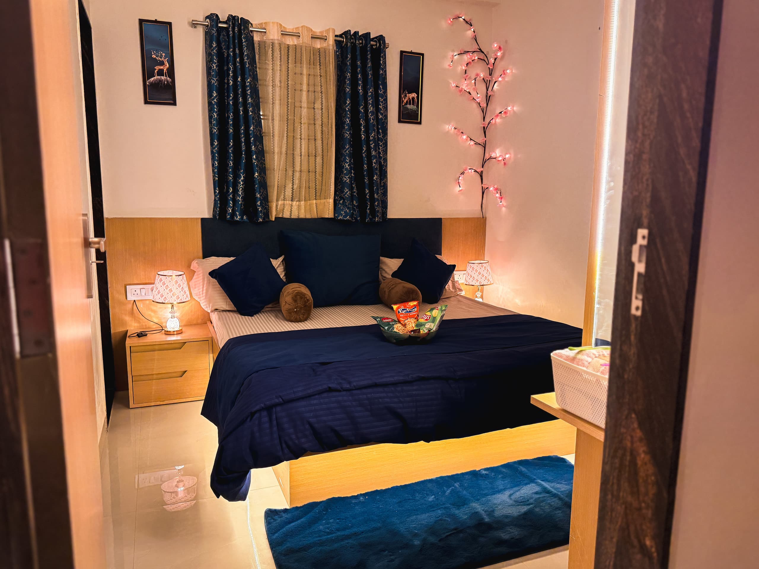 Blue Bliss Private 1BHK Calm Cozy - Tap to explore photos