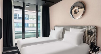 Tribe Budapest Stadium Room Type - TRIBE Essential 2 single beds and balcony