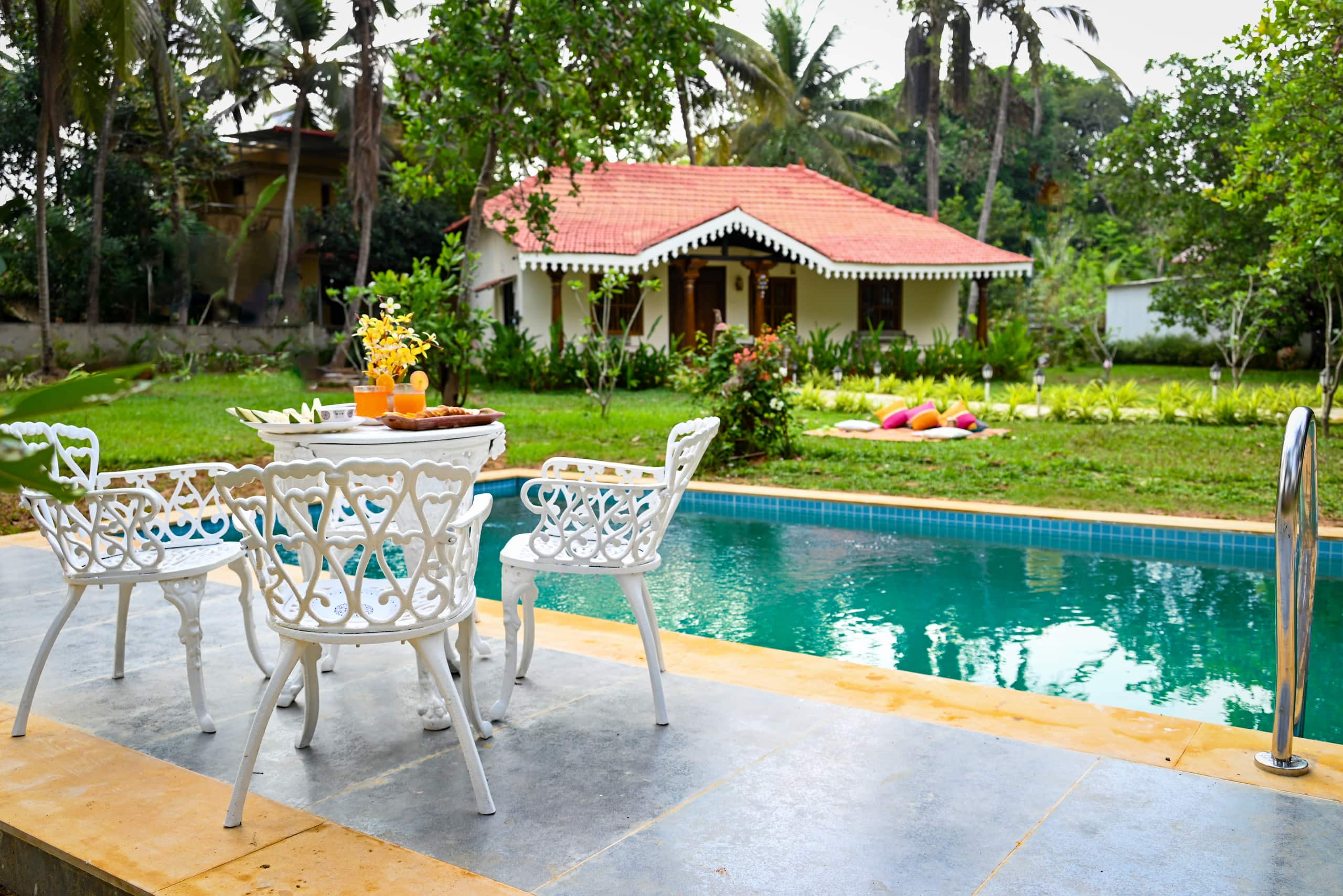 White Serenity 4BHK Pool Villa Near Beach Udupi - Tap to explore photos