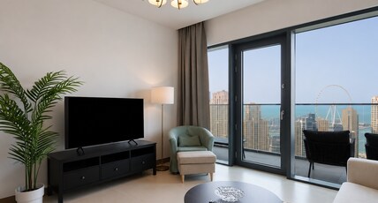 ELIVAAS Curated Modern 3BR with Marina & Sunset View Room Type - Modern 3BR with Marina & Sunset View