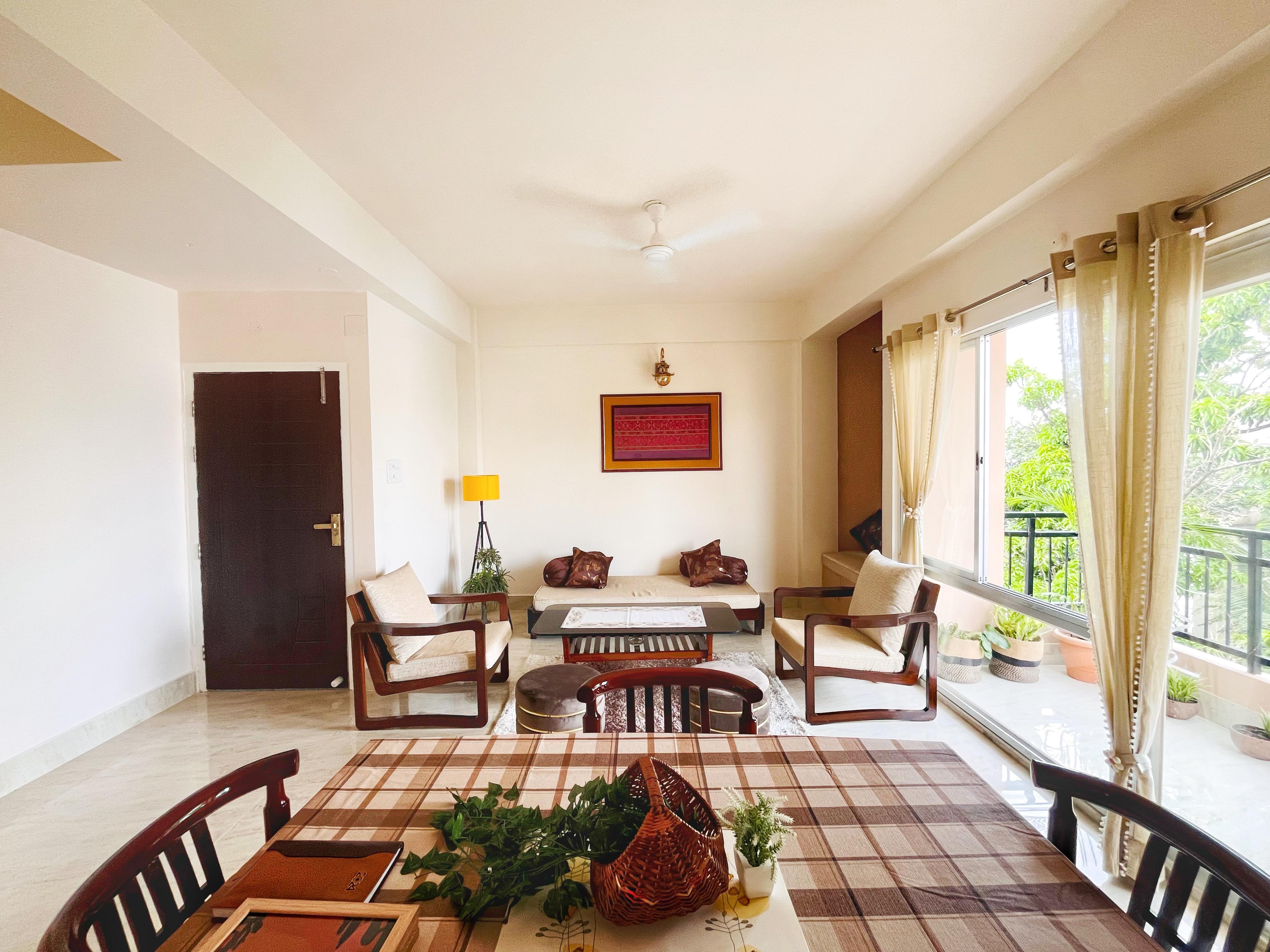 AMBER HOME | 1.5 Kms from Shankardev Netralaya | Self Cooking Entire Apartment - Tap to explore photos