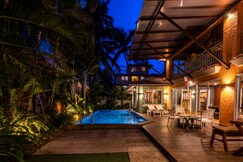 Address of Beach 9 min walk 4br Villa with pvt pool and servi